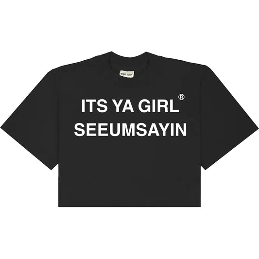 Seeumsayin crop top tee