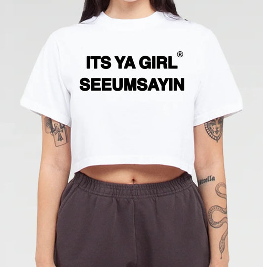 Seeumsayin crop top tee